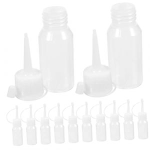 WRITWAA 12pi&egrave;ces Flacon Vide Rechargeable pour Coloration Capillaire Applicateur de Shampoing Souple Plastique Flacon &agrave; Embout Fin pour Permanente et Produits de Beaut&eacute; (Saieli, neuf)