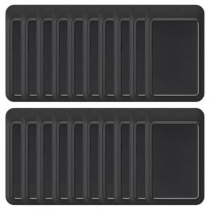 Uniclife Lot de 20 Porte Badges Coulissants en Plastique Noir avec Fen&ecirc;tre Transparente pour Cartes d'identit&eacute; de Bureau Cartes de Cr&eacute;dit, Cartes de Proximit&eacute;, permis de Conduire et Laissez-passer (Dinglang, neuf)