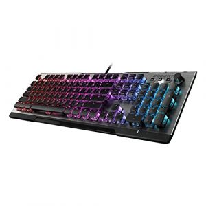 ROCCAT Vulcan 100 AIMO Clavier m&eacute;canique de Jeu pour PC, &eacute;clairage RVB, Silencieux, &eacute;clairage LED par Touche, commutateurs Marron, Plaque sup&eacute;rieure en Aluminium, argent&eacute; (Bangbai electronic market, neuf)