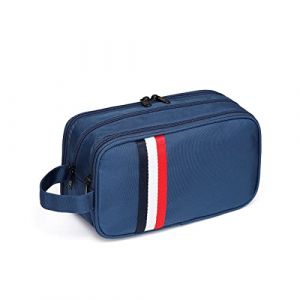 VASCHY Trousse de Toilette imperm&eacute;able pour Homme, Femme, avec 3 Compartiments, Grande capacit&eacute;, 3,8L, Sac de Bain Portable pour Voyage, Camping et Salle de Sport, Bleu, M, Trousse de Toilette (Vaschy, neuf)
