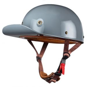 Moto Casquette De Baseball Demi-Casques De Moto Scooter Cyclomoteur Casques À Face Ouverte Hommes Et Femmes Casque Mobylette Moto Bols ECE Homologué Vintage Casque Jet 9,M:54-57CM (LvQiuLian, neuf)
