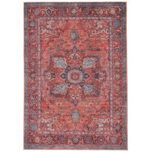 RugVista Georgia Oriental Tapis Moderne, 300x400 cm, Rectangulaire, Poil Court, Lavable en Machine jusqu'à 30°, Salon, Salle de séjour, Chambre, Salle à Manger, Cuisine, Résiste à l'eau, Rouge/Bleu (Rugvista, neuf)