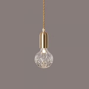SIYANE Mini suspension en verre transparent vintage boule de verre souffl&eacute; dor&eacute; lampe suspendue de plafond de cuisine ferme moderne petit lustre industriel pour hall d'entr&eacute;e escalier entr&eacute;e salle &agrave; m (zdgzdg, neuf)