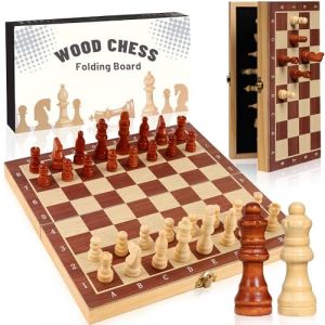 WUFANC Échiquier Bois Haute Qualité, Jeu Echec Magnétique Pliable, Sûr sans Odeur Jeux D'échec, Durables Jeu D'échecs Magnétique, Aspiration Magnétique Super Puissante Jeux Echec Bois (Novastream Kanalas Kft., neuf)