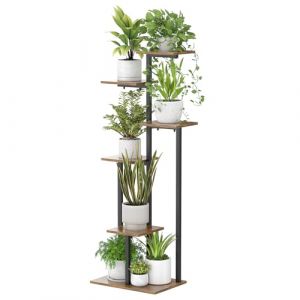 LOOBOV Support de Fleurs en M&eacute;tal Noir &agrave; 6 &Eacute;tages, &Eacute;tag&egrave;re Stable pour Plantes, Peu Encombrant, Pour l'Int&eacute;rieur et l'Ext&eacute;rieur, Pour Salon, Balcon, Terrasse, Bureau, &Eacute;tag&egrave;re d'Angle D&eacute;corative (Loobov, neuf)