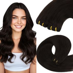 YoungSee Extension Tissage Cheveux Naturel Brun Fonce 50 Cm Tissage Naturel Cheveux Humain Brun Fonce Extension Tissage Cheveux Naturel Brun Fonce Tissage Cheveux Humain Pour Femme 100g (YoungSee Europe, neuf)