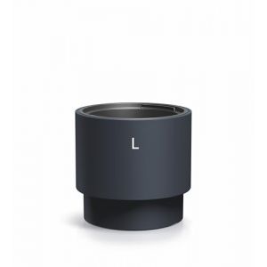 MELTOM Pot de fleurs rond avec insert - Pot de fleurs moderne mat - Résistant au gel et aux UV - Anthracite - Taille L - Diamètre 30 cm - Pour l'intérieur et l'extérieur (MelTom, neuf)