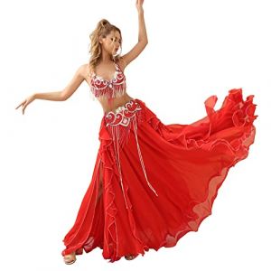 ROYAL SMEELA Tenue Danse Orientale Costume Danse du Ventre pour Femme Tenues Danse du Ventre Jupe Ceinture Soutien-Gorge Danse du Ventre Costume Danseuse du Ventre Ensemble Danseuse Orientale Femme (ROYAL SMEELA, neuf)