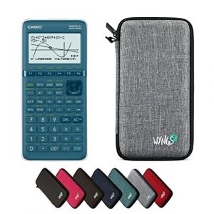 Casio Graph 25+E II avec Housse de Protection WYNGS Incluse Gris Clair - Calculatrice Graphique - Pack de Base (CALCUSO, neuf)