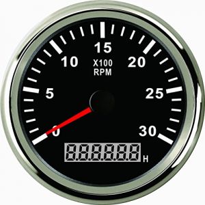 ELING Tachym&egrave;tre Universel RPM Compte-tours avec compteur d'heures 3000RPM 85mm 9-32V Avec R&eacute;tro-&eacute;clairage (Eling Parts Ltd., neuf)