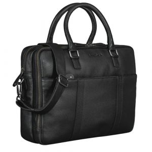 STILORD 'Drake' Sacoche d'affaires Cuir Vintage Sac Business Cuir Homme Femme | Vintage Sac Bureau Grand Format pour Bureau, Travail & Ordinateur Portable 15,6 Pouces, Couleur:Noir (STILORD Cuir, neuf)