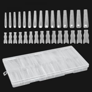 Formes À Ongles | Transparent 180 Pièces Outils De Manucure Sandwich,Formes Pour Extensions D'Ongles | Pour Famille Amis Pédicure Beauté Maquillage Salon Maison Voyage Mariage Mariée Spa (liu-zhenyu, neuf)
