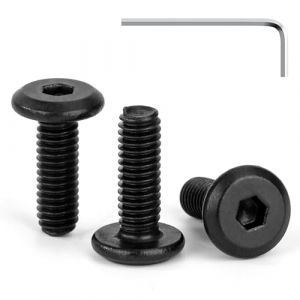 Tunejoy 30 Pièces Vis à Tête Plate M4 x 12 mm Noir Vis à Six Pans Creux en Acier Inoxydable A2 V2A Boulons de Meubles Hexagonale avec Clé Allen Filetage Complet (HYPER SHOP SRL, neuf)