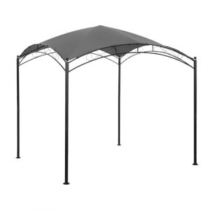 Angel Living Abri d'Ext&eacute;rieur en Arc, Toit en Polyester Hydrofuge Arc Tonnelle de Jardin Structure en Fer R&eacute;sistante Protection UV50+ et Intemp&eacute;ries pour Jardin/Terrasse 2.5M x 2.5M （Gris (SOLOHI Outdoor, neuf)