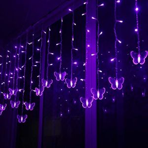 EONANT Guirlande lumineuse papillon - 8 modes - 96 LED - 11,5 m - Guirlande lumineuse clignotante - Fonctionne avec piles - Avec télécommande - Pour chambre à coucher, patio, Noël, mariage, fête - (AntEuro, neuf)