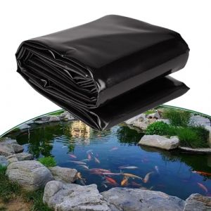 Dtyubfg Doublure D'&eacute;tang &Eacute;tanche HDPE B&acirc;che pour Bassin &Agrave; Poisson Ext&eacute;rieur Membrane Renforc&eacute;e Liner Rev&ecirc;tement De Bassin pour Petits &Eacute;tangs, 2X8m 6X12m 10X16m 14X14m (Couleur : Noir, Taille : 13X13m) (guangmao shop, neuf)