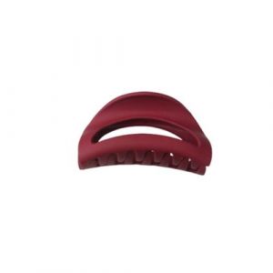 Pince à cheveux en silicone souple élastique en forme de demi-lune - Accessoires de coiffure tendance (rouge vin) (XIYUHANG, neuf)