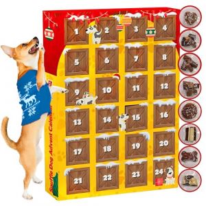 Calendrier de l'Avent pour Chiens – Calendrier de l'Avent Premium pour Chiens avec 8 variétés de friandises et Snacks de Haute qualité (Comfort_Care2, neuf)