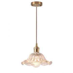 LIGKIN Suspension Luminaire Vintage Industrielle E27 Lustre à Fleurs Créatif Abat-jour en Verre Luminaire Plafonnier Déco pour Cuisine Salle à Manger Chambre (LigKin Light, neuf)