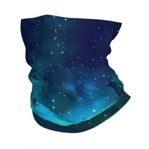 Masque de sport style bandeau, motif galaxie, vert, adapt&eacute; pour les voyages, le ski et le cyclisme. (Dushaoyingjiajuyongpindian, neuf)