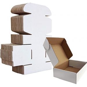 HORLIMER Carton Emballage Colis 178x127x51 MM Lot de 25, Petite Boîte Carton d'expédition pour Expédition Postale, Courrier, Bougies ou Cadeau, ?Blanc (WallArters, neuf)