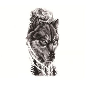 Taille: 208x95mm nouvel animal imperméable, autocollant de tatouage de totem de tête de tigre de tatouage d'ange de fleur(009) (CAOHCTTDDHJ, neuf)