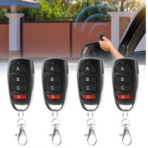Joynine 433MHZ Telecommande Portail 4 Pièces, Telecommande Universelle Duplicateur, Bip Portail Universelle, Telecommande Copieuse Convient aux Voitures, Portes de Garage, Portails (YaQiTianTong, neuf)