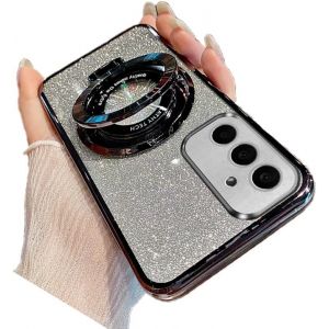 IMIRST pour Coque Redmi A5 avec Support Anneau &Eacute;tui a Paillette en Silicone TPU Bumper Souple Protection Transparent Glitter Mince Antichoc Housse Coque pour Redmi A5, DS Black (MRSTER, neuf)