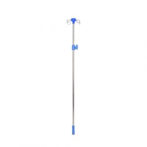 INFJMH IV Poteau &agrave; Perfusion &agrave; 4 Crochets en Acier Inoxydable, Hauteur r&eacute;glable de 35 &agrave; 63 Pouces, Prise de lit, Poteau &agrave; Perfusion t&eacute;lescopique pour lit d'allaitement, 16 mm-19 mm Support d'infusion (BINGZHEN, neuf)