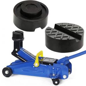 YUVKIN 2 Pi&egrave;ces Tampon Cric Universel, Antid&eacute;rapant Bloc de Cric, Protection Levage, Cale Caoutchouc, Coussin pour Crics Plates-Formes Levage, Accessoires pour Pont &Eacute;l&eacute;vateur Voiture et Hydraulique (HerEdit, neuf)