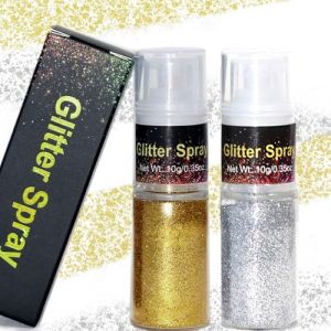 Spray Paillette Cheveux et Corps,Glitter Makeup Spray Poudre Ultrafine pour Paillettes Visage Festival Maquillage Paillette F&ecirc;te Vetement (LOVETEA, neuf)