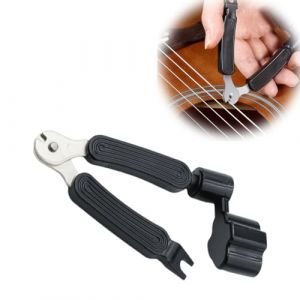 coupe-cordes extracteur de pins de cordes de guitare manivelle de cordes 3 en 1 r&eacute;paration manivelle multi-outil fonctionnelle pour guitare guitare &eacute;lectrique ukul&eacute;l&eacute; mandoline acier inoxydable(noir) (DuXin-FR, neuf)