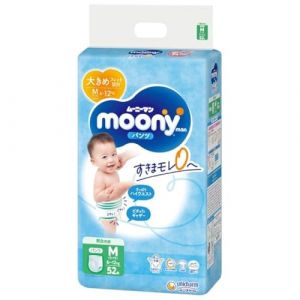 Moony Moonyman Lot de 52 couches sur pied de type pantalon Taille M 6-12 kg (Couches bébé japonaises Merries , Moony "Japan Nappies" LTD, neuf)