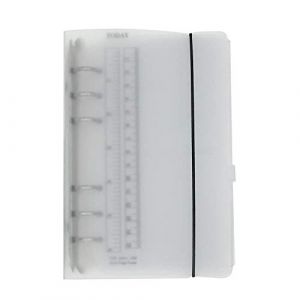 A6 / A5 6 trous coloré PP couverture anneau rond vue classeur dossier pour feuilles mobiles protecteurs / recharge de cahier / bricolage Scrapbooking (White, A5 combo) (SHSQDZ, neuf)