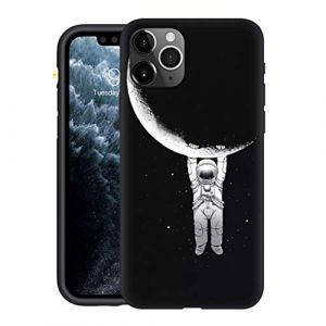 Yoedge Coque pour Huawei P Smart 2020 4G Etui en Silicone Noir avec Motif Dessin Housse de Protection Antichoc TPU Mat Ultra Fine Mince Souple Bumper Case Cover pour Huawei P Smart 2020 6,21", Lune (Herr Dietmar, neuf)