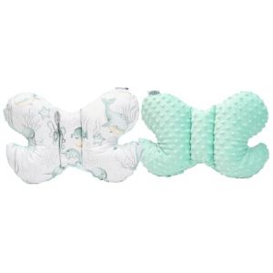 Medi Partner Oreiller pour b&eacute;b&eacute; Papillon 100% coton en peluche Minky pour enfant soutien du cou pour voiture poussette voyage sommeil oreiller cervical rouleau de r&eacute;p&eacute;tition (Medi Partners, neuf)