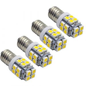 Ruiandsion Lot de 4 ampoules LED E10 2835 20SMD 12 V 1 W de remplacement pour lampes frontales, lampes torches, blanc chaud 4000 K (Ruiandsion, neuf)