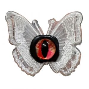 LXJLXD Pince à cheveux unique en forme de papillon pour Halloween, cosplay, déguisement avec boules oculaires, accessoire de cheveux tendance pour femme (papillon blanc avec) (JINGYIKEJIGS, neuf)