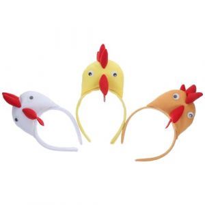 DEARMAMY 3pièces Accessoires De Costume De Poulet Bandeaux Coq Cartoon Pour Fête Déguisement Et Animations Amusantes (Liiane, neuf)