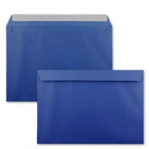 Lot de 10 grandes enveloppes - XXL - DIN C4 - Bleu roi (bleu) – 22,9 x 32,4 cm – Fermeture adhésive sans fenêtre – Enveloppes d'expédition pour format A4 (GUSTAV NEUSER GmbH, neuf)