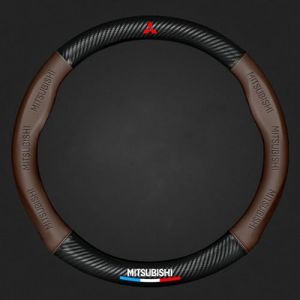 YHIKAHT Couvre Volant Voiture pour Mitsubishi L200, Couvre Volant en PU Cuir, Protection de Volant de Voiture, Durables Accessoires Volant Voiture, Respirant,Brown (GHBGYJURF, neuf)