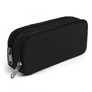 OFFCUP Trousse &agrave; Crayons, Grande Capacit&eacute; Trousse Scolaire pour Garcon Fille, Sac &agrave; Crayons avec 2 Compartiments, Sac De Papeterie Organisateur pour &Eacute;clair Fourniture L'&Eacute;cole (Noir) (HOOCHE, neuf)