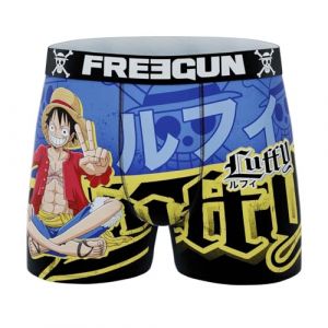 FREEGUN Boxer Homme One Piece (S, Luffy OP5) (FUN_HEAD, neuf)