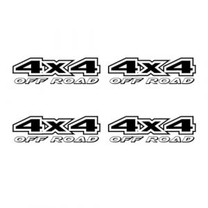 Voiture Autocollants, Hors Route Décalcomanies 4 Pièces 4x4 Corps côté Autocollants PVC Sticker, 4X4 OFF ROAD autocollants pour pare-chocs, Coffre Voiture pour Camion Pick-up Véhicules Tout-Terrain (Gobfar store, neuf)