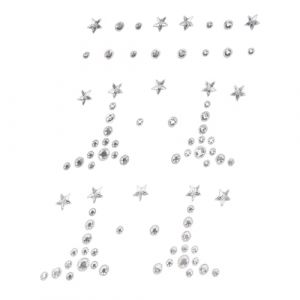 MERRYHAPY 1feuille Autocollants De Visage Pailletés Gemmes à Coller Pour Maquillage Décoration Des Yeux Et Corps (Tanomi, neuf)