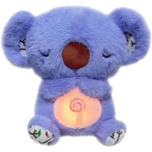 Vmhkjo Loutre Qui Respire Koala avec Musique Apaisante, Peluche Loutre Apaisante pour Adultes et Enfants Ma Loutre Calin Bonne Nuit, Compagnon de Sommeil Doux pour Soulager l'Anxi&eacute;t&eacute; (WeiManHeKeJi, neuf)