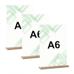 Lot de 3 Pr&eacute;sentoirs de Table A6 en Acrylique Transparent &ndash; Porte Menu, Porte Affiche, Chevalet de Table pour Restaurant, Mariage, Publicit&eacute; &ndash; Support Plexiglas Rigide pour Flyers, Photos, Cartes (XsyAy, neuf)