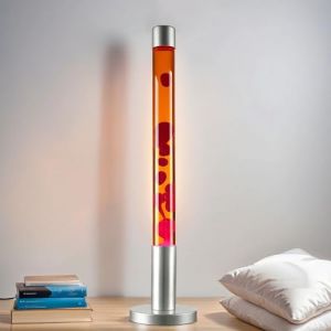 Grande lampe à lave XXL, lampadaire orange rouge, 76 cm, G9 50 W avec interrupteur à fil, ampoule incluse, d'ambiance, salon, chambre de jeunes, lampe rétro (Licht-Erlebnisse, neuf)