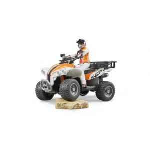 bruder 63000 - Quad avec chauffeur, Figurine jouet, Véhicule, 4x4 (Ponera, neuf)