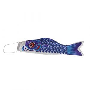 Manche À Air Carpe 55Cm Streamer Poisson Cerf- Volant Drapeau Koinobori Accueil Outdoor Hanging Décoration pour Sushi Bar Izakaya Chambre Dragon Bateau Festival Cadeau (Madonna Tied, neuf)